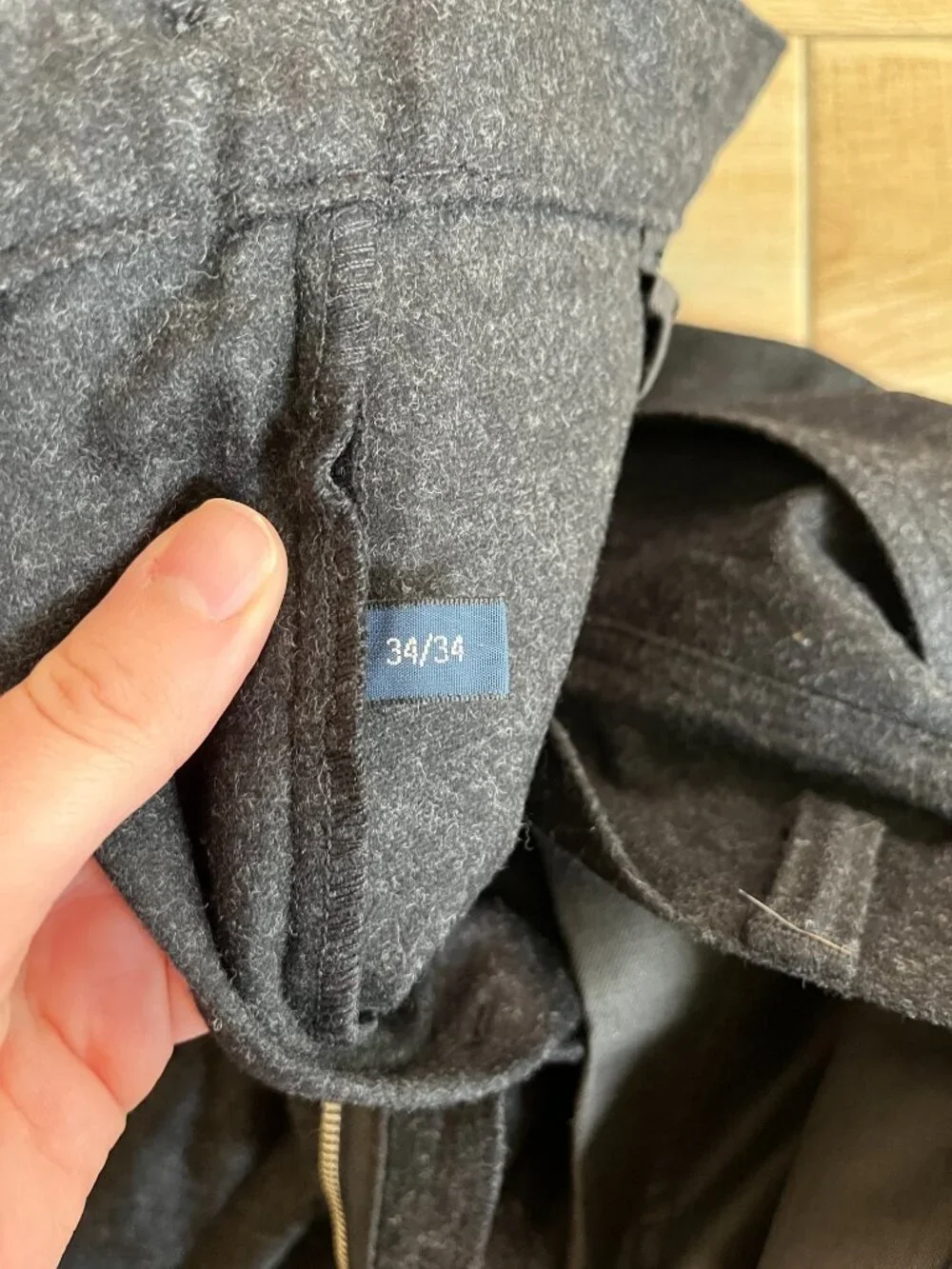Mens NWT Polo Ralph Lauren Black Wool Blend Pants - 34x34